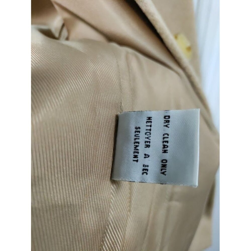 Vintage Talbots Camel Hair Long Sleeve Button Up Blazer Jacket Tan Women's 12 - Picture 7 of 16